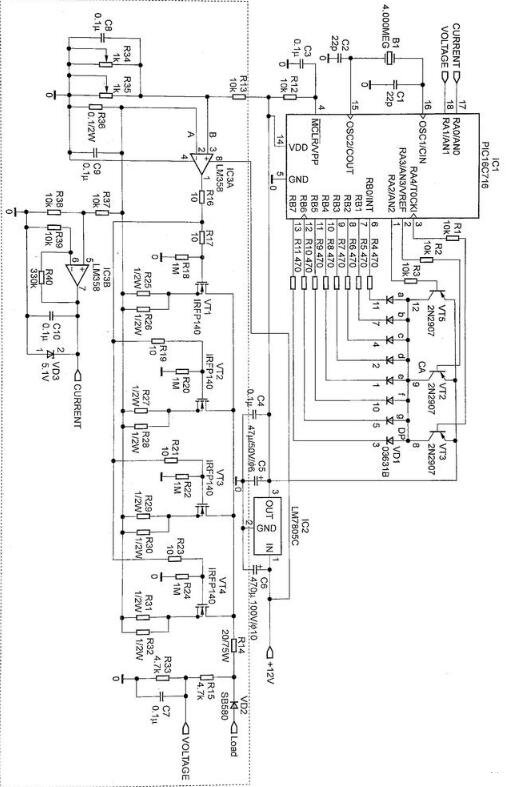 给电子DIY爱好者提供一份恒流电子负载电路图